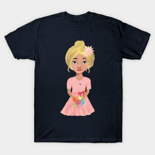 girl with flowers T-Shirt